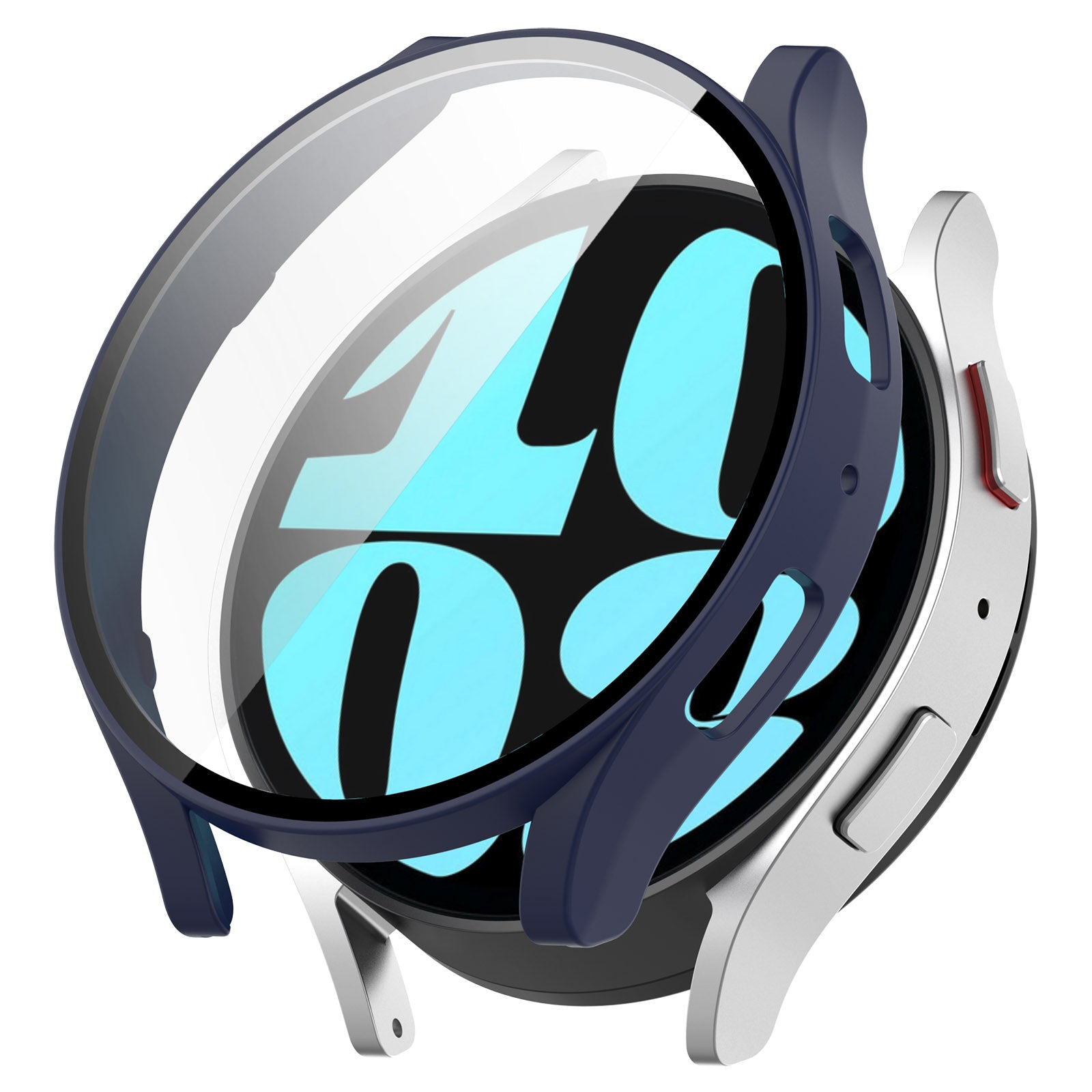 For Samsung Galaxy Watch6 44mm PC Watch Case Protective Frame with Built-in Tempered Glass Film For Samsung Galaxy Watch6 44mm PC Watch Case Protective Frame with Built-in Tempered Glass Film